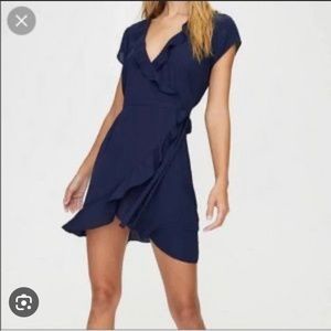 Sunday Best mini ruffle wrap dress